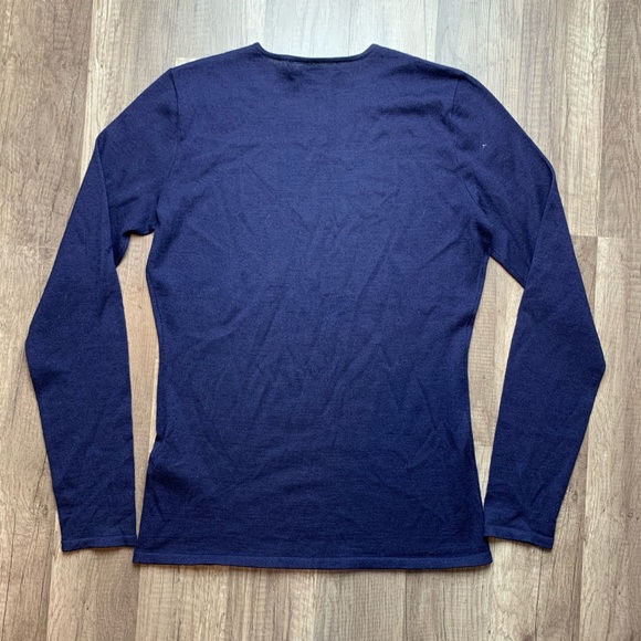 Ralph Lauren Black Label Long Sleeve Blue Top - Picture 4 of 4